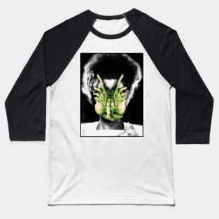 Bride of Frankenstein with Alien Hugger Baseball T-Shirt